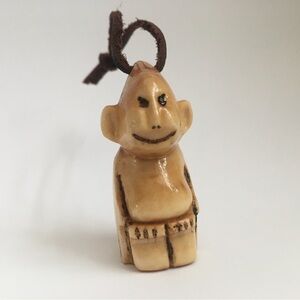 Carved Wooden Pocket Billiken “Good Luck” Charm